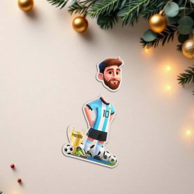 Personalized Caricature for Football Player with Shaking Head, Custom Face Photo Cutout Gift for Football Fans Solar Powered Moving Head Football Theme Return Gift Tabletop